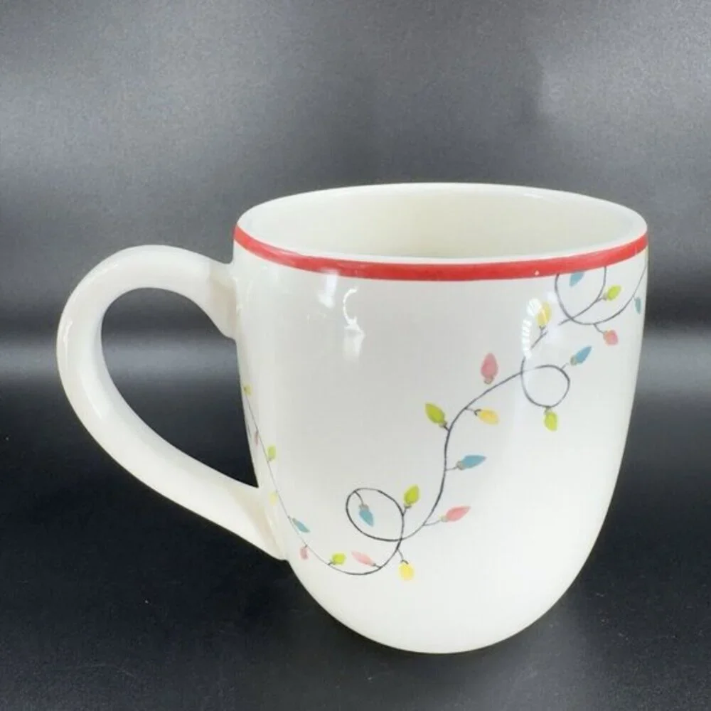 Pottery Barn FOREST GNOME MUG Holiday Christmas 22oz‎ Coffee Mug Ceramic Single
